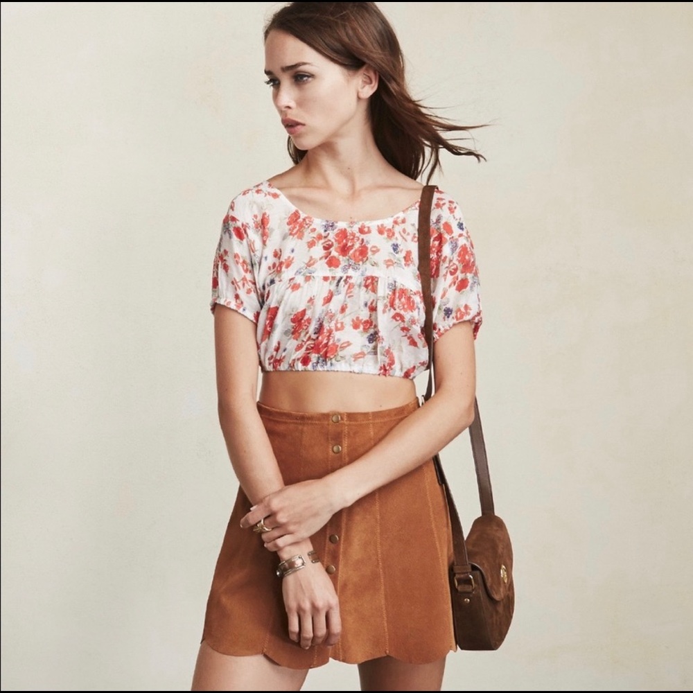 Reformation Phoenix Floral Crop Top XS
